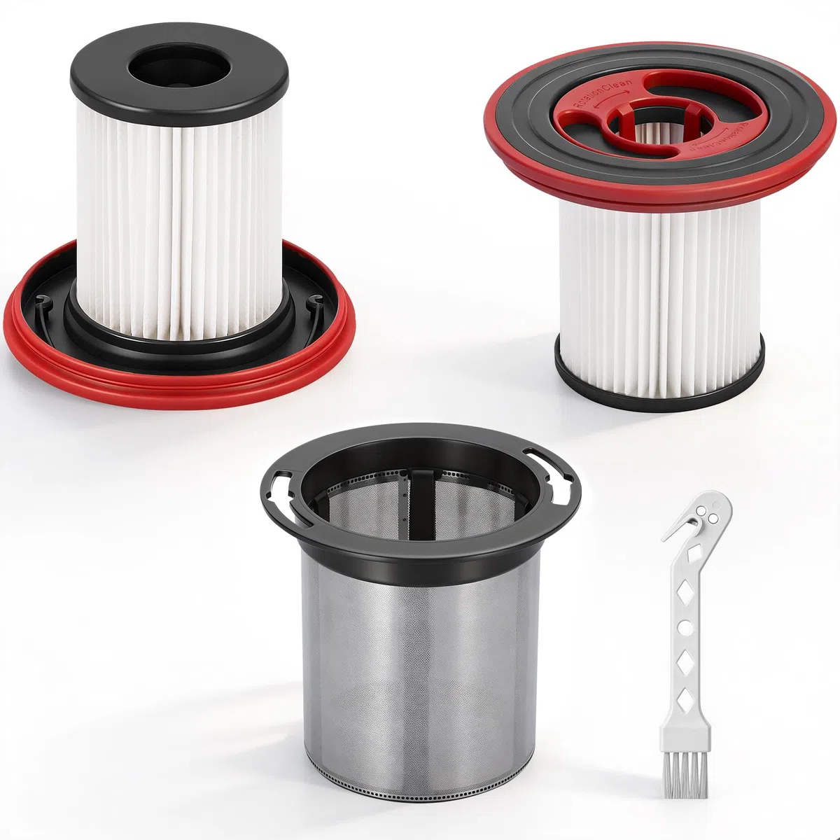 2 Filtro HEPA Aspiradora Compatible con Bosch Unlimited Series 7 (12040193), Reutilizables Filtro de Repuesto Lavable con Cepillo de Limpieza y Prefiltro de Acero Inoxidable para BBS7/BCS7/BKS7/BSS7