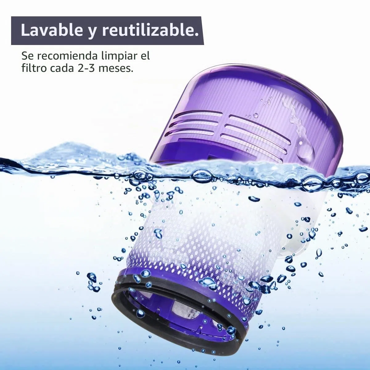 YanBan 2 filtros de repuesto compatibles con aspiradora Dyson V12 Detect Slim Absolute, pieza n.º 971517-01