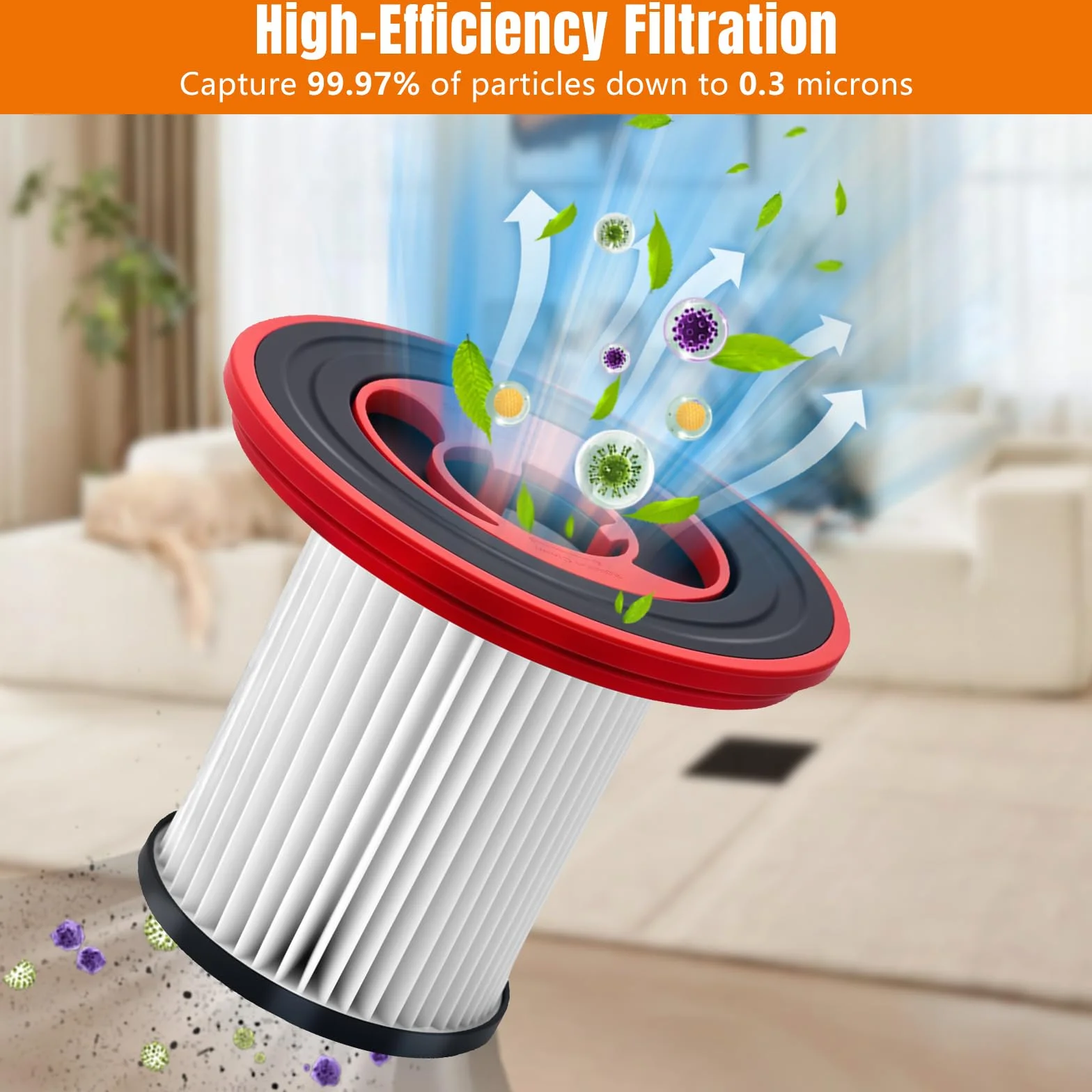 Chuancheng Paquete de 4 filtros 12040193 para aspiradora inalámbrica Bosch Unlimited Serie 7 BKS711XXL BBS711W BBS712A BCS711GB BKS711MALL, pieza de repuesto de filtro HEPA lavable