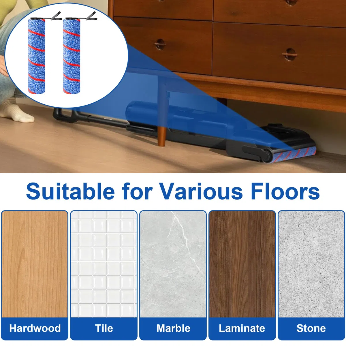 Accesorios para Tineco Floor One S7 Artist/Tineco FLOOR ONE stretch S6/FLOOR ONE SWITCH S6/FLOOR ONE S7 Stretch Ultra/FLOOR ONE S9 Artist/Floor One Stretch S6 Lite