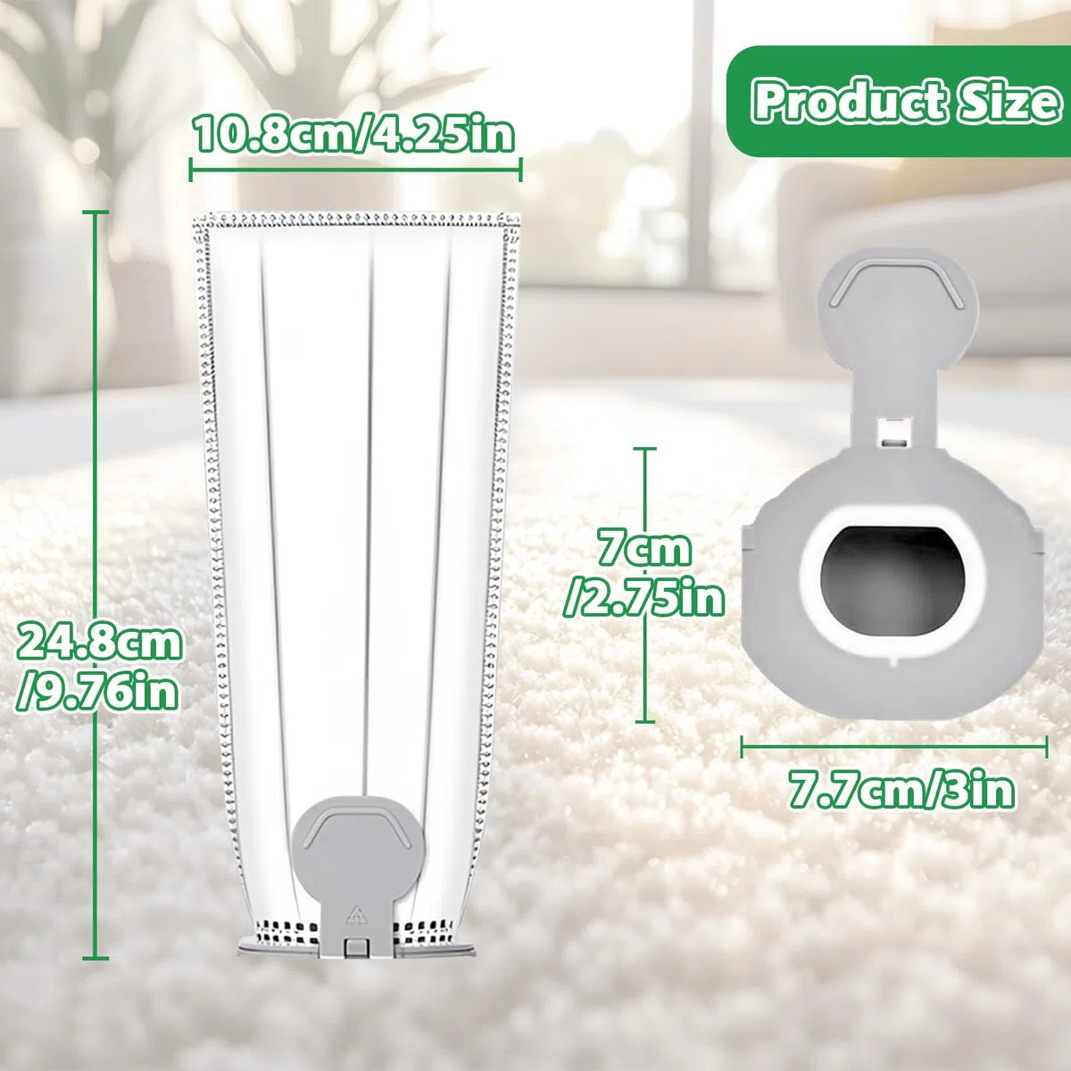 10 bolsas para aspiradora Vorwerk Kobold VK7 FP7, bolsas de filtro para aspiradoras Vorwerk VK7 FP7, bolsas de repuesto