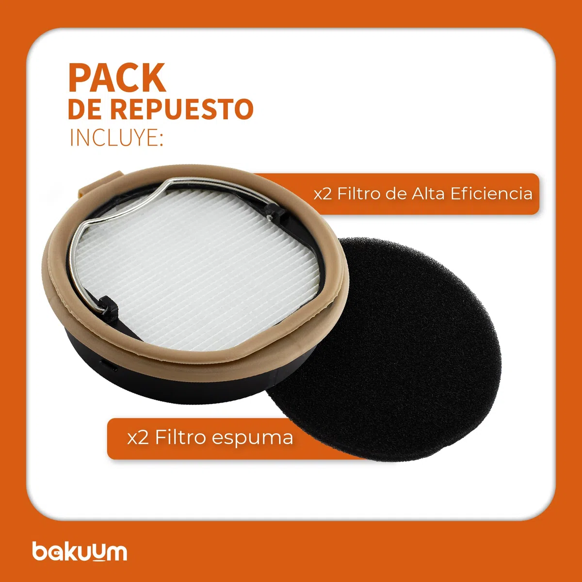 Pack 2 Filtros Alto Rendimiento Para Rx70 Aquapet Flex (115939) | Conga Rockstar 10500 Solar Aquapet Flex (102551). No compatible con OTROS MODELOS