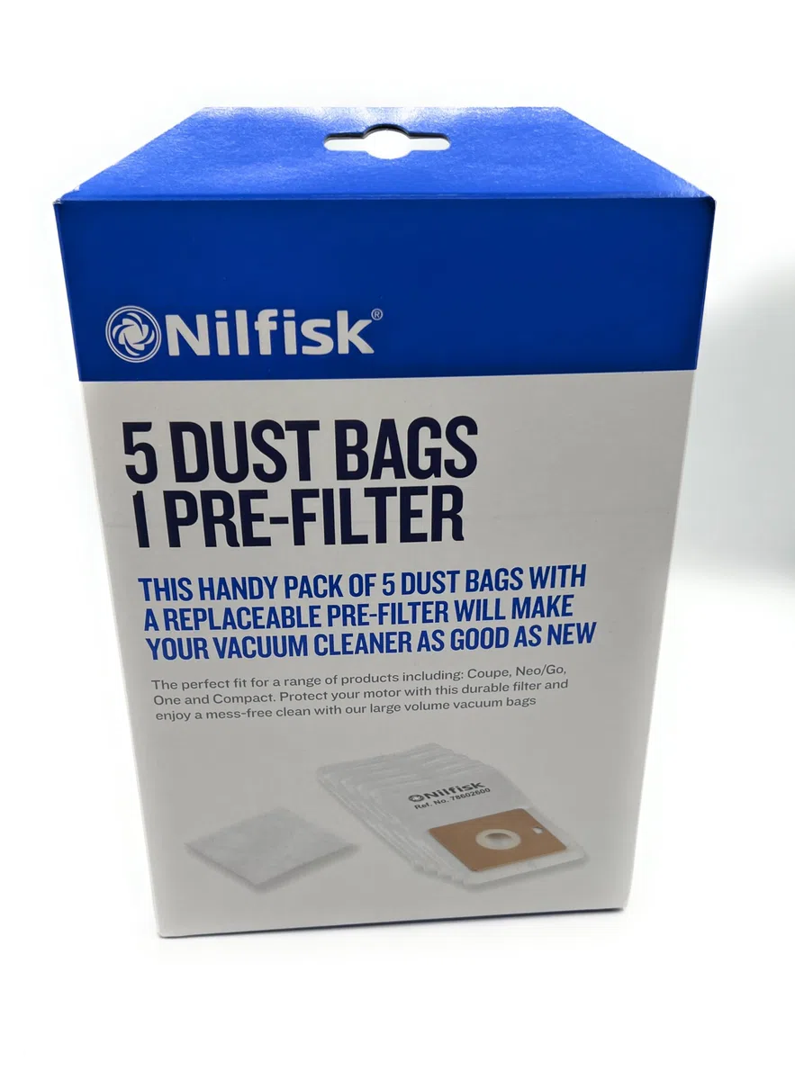 Nilfisk bolsas compatible con aspiradora Compact, One, Coupé, Go (5 unidades) ORIGINAL 78602600