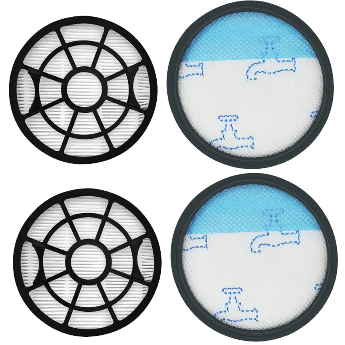 4 filtros para aspiradora Rowenta Swift Power Cyclonic RO2981EA RO2910EA RO2913EA RO2915EA RO2932EA RO2933EA RO2957EA Compatible con ZR904301