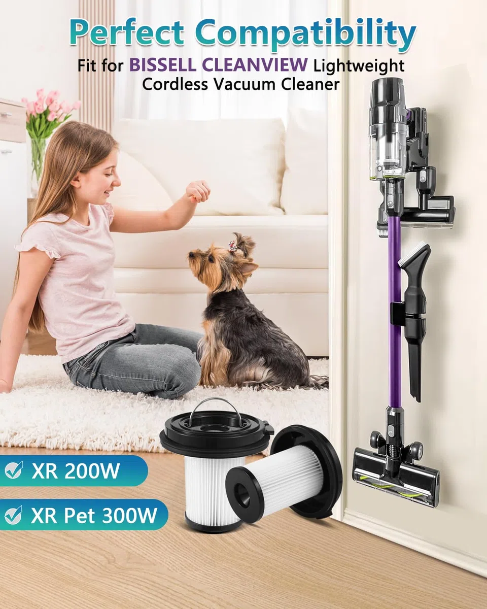 Paquete de 4 filtros de repuesto para mascotas BISSELL Cleanview XR/XR