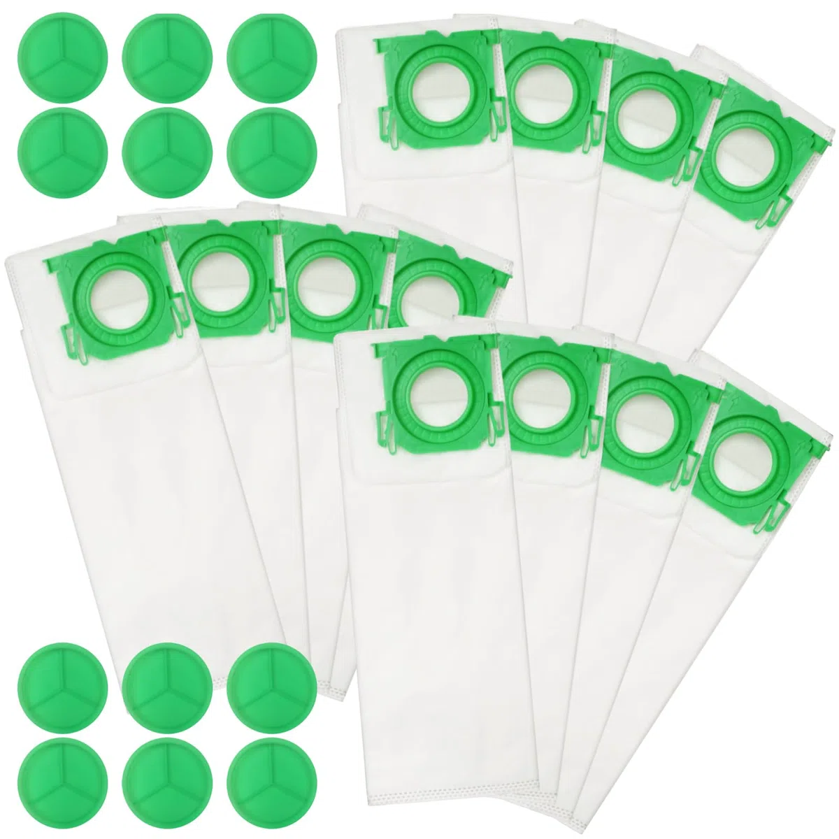 12 bolsas de aspiradora para Airbelt K1, K2, K3, 6629-ER, 6695-ER, recambio para SEBO