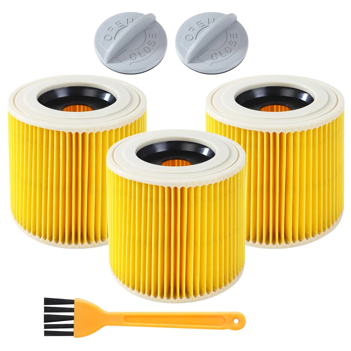 3 Filtros De Cartucho, Compatible para Filtro Karcher de Repuesto para aspiradoras WD1, WD2, WD3, SE4001 SE4002 MV3, MV2, Sustituye a 6.414-552.0/64145520 de Aspiradoras en seco y Húmedo