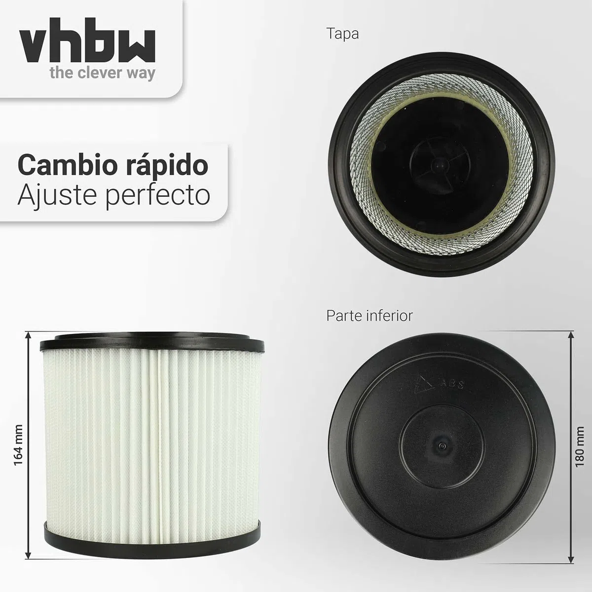 vhbw 10x Filtro plisado compatible con AEG NT 1100 aspiradora