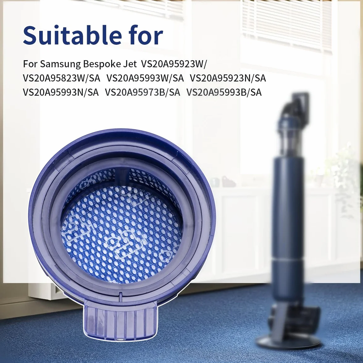 YanBan 4pcs Replacement HEPA Filter Compatible with Samsung Bespoke Jet VS20A958FWN, VS20A95923B/AA Stick Vacuum Cleaner Filter Replacement Parts