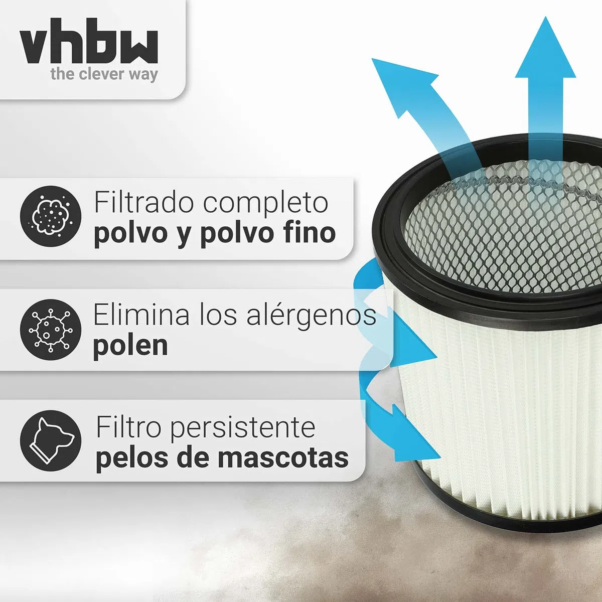 vhbw 10x Filtro plisado compatible con AEG NT 1100 aspiradora