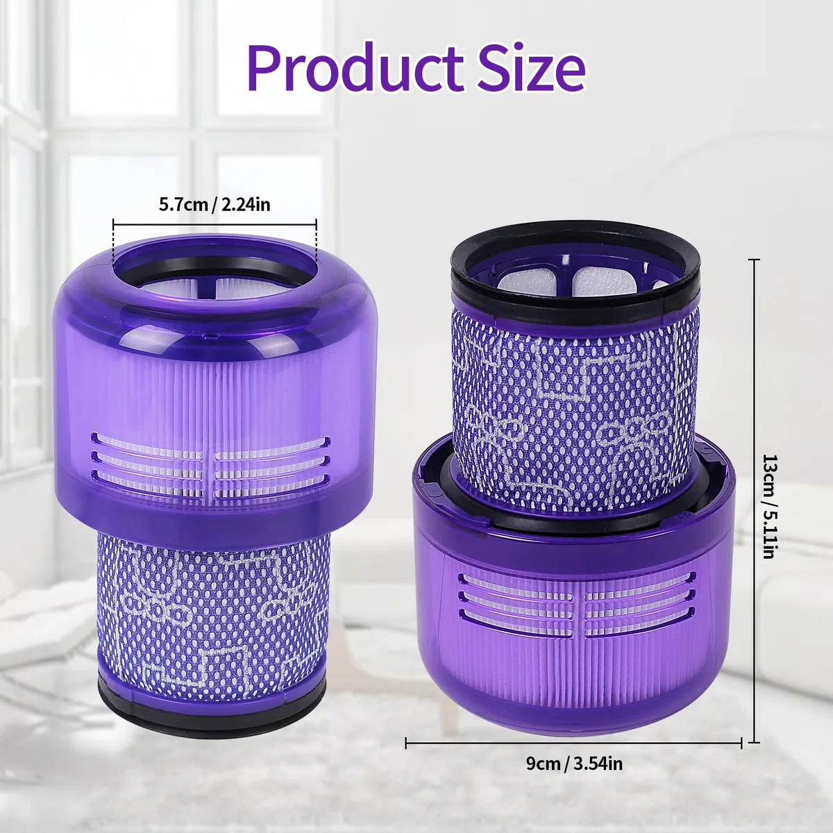 Gudotra Filtros de repuesto para Dyson V11 V15 SV14 SV17 SV22 V11 Absolute Animal Fluffy Torque Drive Complete Pro Filtros de repuesto reutilizables DY-970013-02