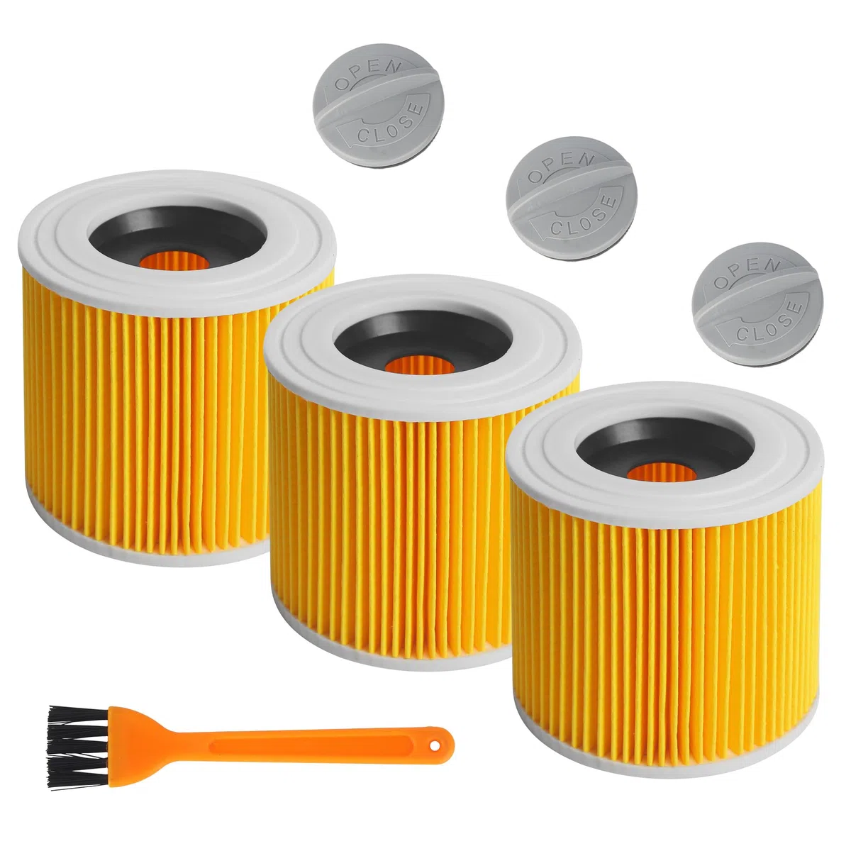 3 PCS Filtros De Cartucho, Compatible para Filtro Karcher de Repuesto para aspiradoras WD1,WD2,WD3,SE4001 MV3,MV2,Lavable y reutilizable,para 6.414-552.0/64145520 de Aspiradoras en seco y Húmedo