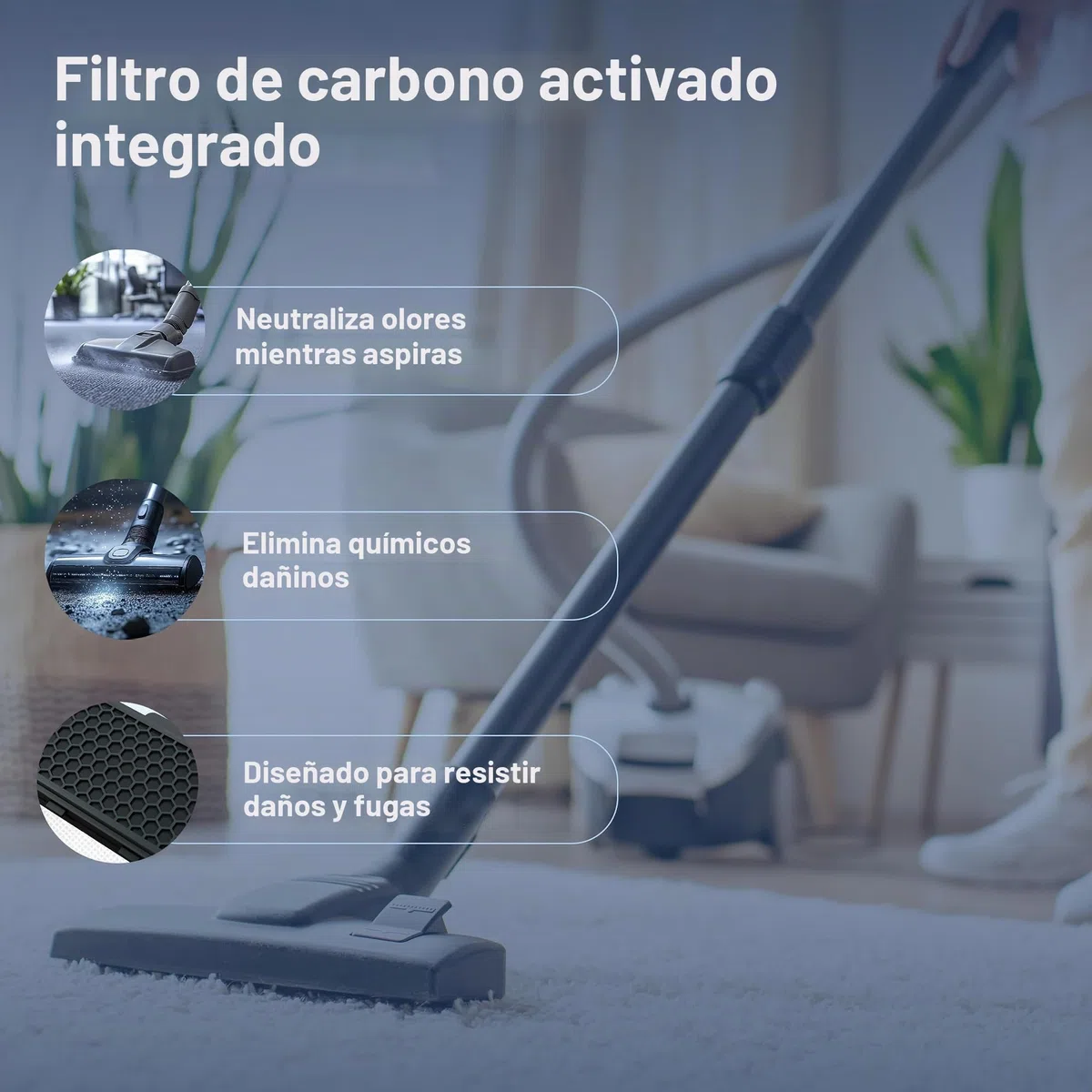 3 Filtros para aspiradora Miele [Compact C1 & C2, Complete C2 & C3, S8340] – 3 filtros HEPA y 3 filtros de motor contra polvo y olores [Series S4000, S5000, S6000, S8000]